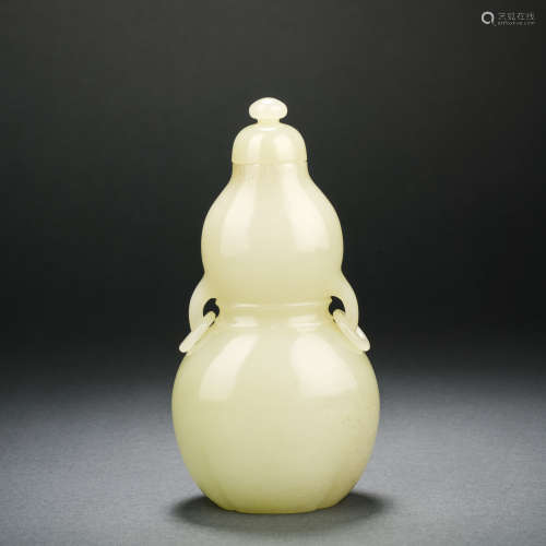 清 和田玉葫蘆瓶