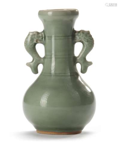 A CHINESE LONGQUAN CELADON VASE, YUAN DYNASTY (1271-1368)