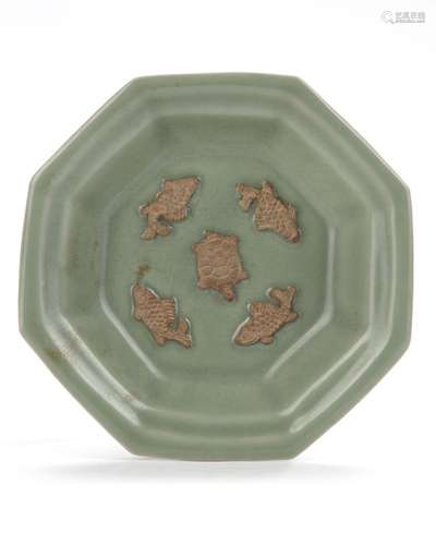 A CHINESE LONGQUAN DISH, YUAN DYNASTY (1271-1368)