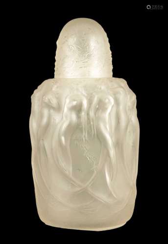 A RENE LALIQUE OPALESCENT SIRENES BRULE PARFUMS FROSTED PERF...