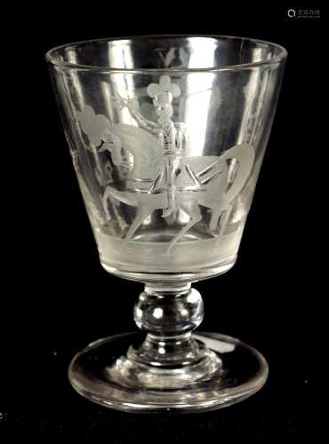 A RARE GEORGE IV FROSTED AND CUT ENGRAVED CORONATION RUMMER ...