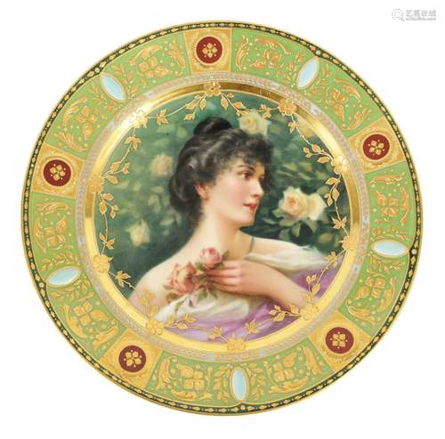 A LATE 19TH CENTURY VIENNA PORCELAIN CABINET PLATE