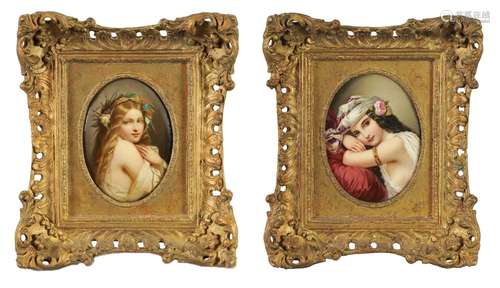 A FINE MATCHED PAIR OF LATE 19TH CENTURY VIENNA OVAL CONVEX ...