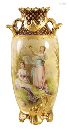 A FINE LATE 19TH/EARLY 20TH CENTURY VIENNA CABINET VASE OF L...