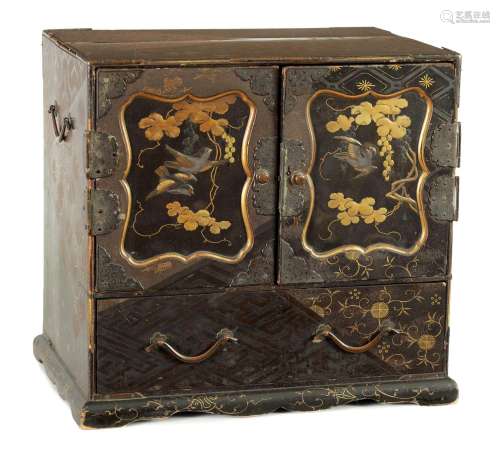 A 19TH CENTURY JAPANESE MEIJI PERIOD LACQUERED COLLECTORS CA...