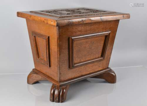 An Early 20th Century Arts and Crafts Style Oak Box of Sarco...