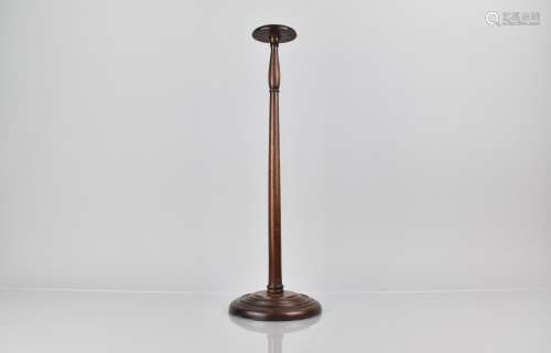 A Georgian Mahogany Wig Stand of Typical Form with Turned Ci...