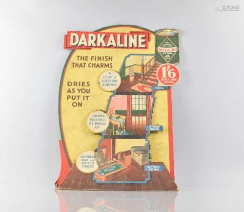 A Vintage Cardboard Cut Out Shop Counter Sign for Darkaline ...