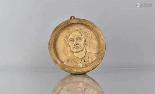 An Early 20th Century Sculpted Plaster Portrait Plaque of a ...