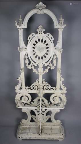A Late Victorian Coalbrookdale Cast Iron Hall Stand The Remo...