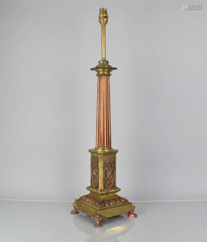 A Late 19th/Early 20th Century Brass and Copper Table Lamp i...