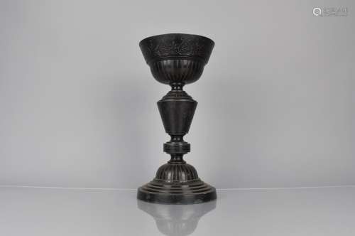 A 19th Century Regency Cast Iron Tazza with Incised Greek re...