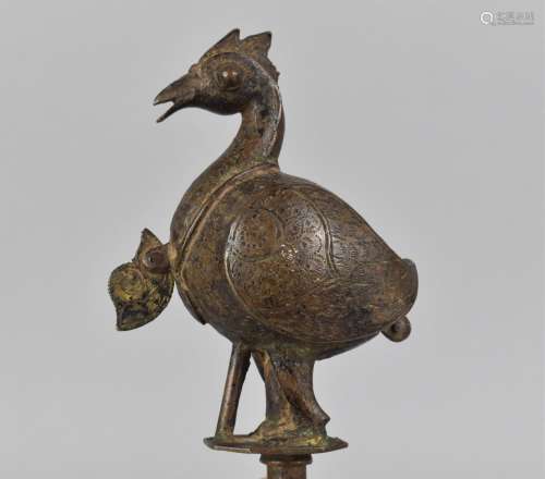 An Early Persian Bronze Finial Item in the Form of a Bird, 2...