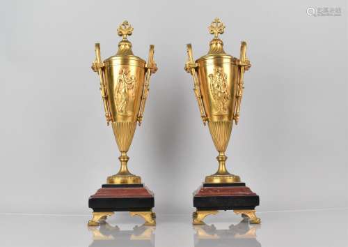A Pair of French 19th Century Gilt Bronze Garnitures in the ...