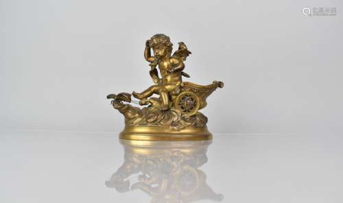 After L Coustou, A 19th Century Gilded Bronze Study of Cupid...