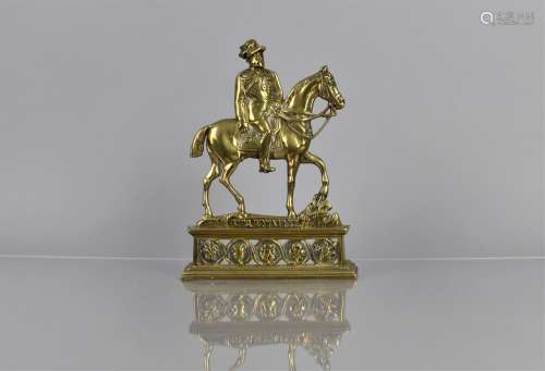 An Early 20th Century Brass Doorstop, Mounted King Edward VI...