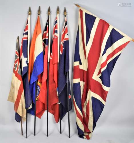 A Collection of WWII Period Commonwealth Cloth Flags for Aus...