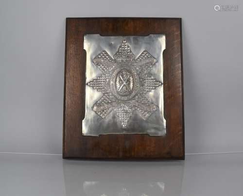 A 19th Century Silver Plated Wall Hanging Plaque for The Sco...