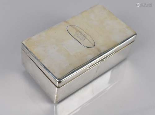 A Late Victorian Silver Desk top Cigarette Box by Mappin and...