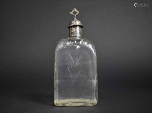 A Victorian Silver and Glass Altar/Communion Flask by Jones ...