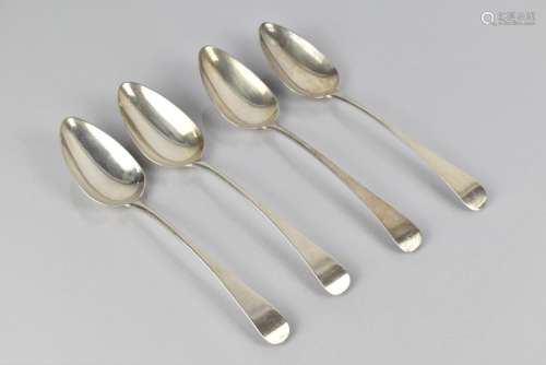A Set of Four George III Silver Serving Spoons, London Hallm...