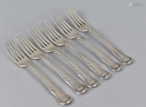 A Set of Six Georgian Silver Kings Pattern Forks by William ...