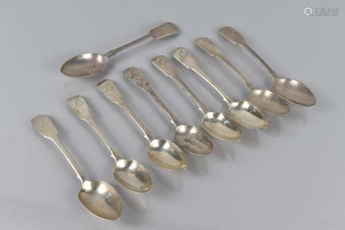 A Set of Six Georgian Silver Spoons, London Hallmark by Thom...