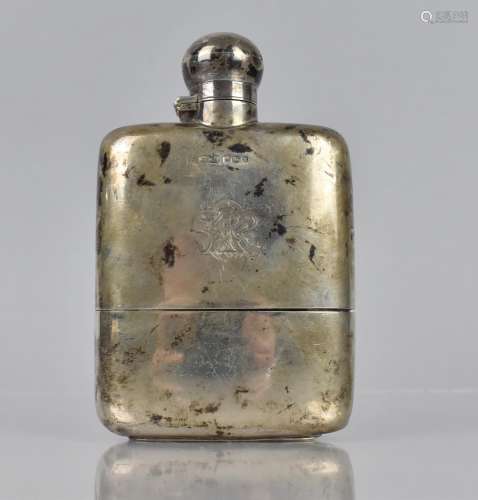 An Edward VII Silver Hip Flask by James Dixon and Sons, Shef...