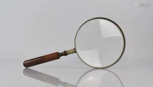 A Large 19th Century Study/Library Magnifying Glass with Tur...