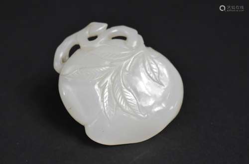 A Chinese White Jade Gourd, 5cms High