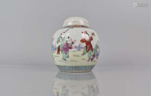 A 20th Century Chinese Porcelain Ginger Jar and Cover Decora...