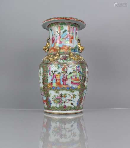 A Large Chinese Porcelain Famille Rose Medallion Vase of Bal...