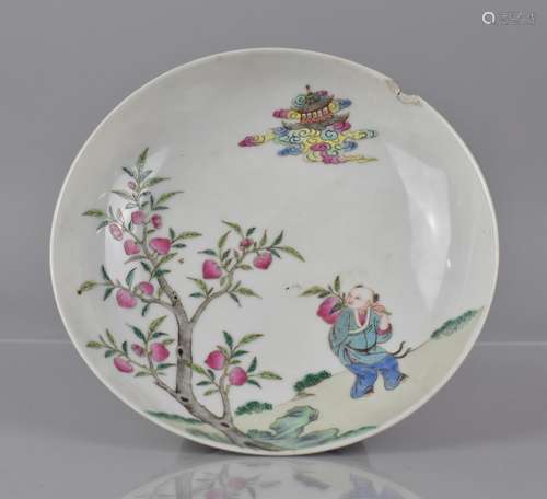 A 19th Century Chinese Porcelain Dish decorated in the Famil...