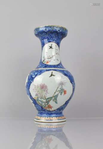 A Chinese Porcelain Vase of Baluster Form with Flared Taperi...