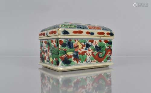 A Chinese PorcelainDoucai Box of Rectangular form Decorated ...