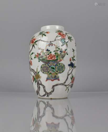 An 18th/19th Century Chinese Jar decorated in the Famille Ve...