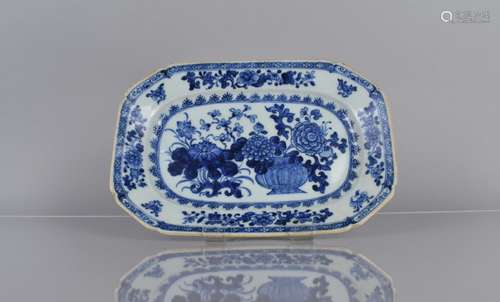 An 18th/19th Century Chinese Blue and White Platter decorate...