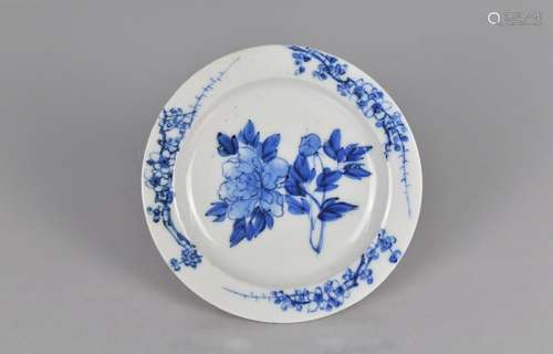 A Chinese Porcelain Blue and White Dish decorated in a Flora...