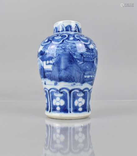 A 19th Century Chinese Blue and White Vase of Baluster From,...