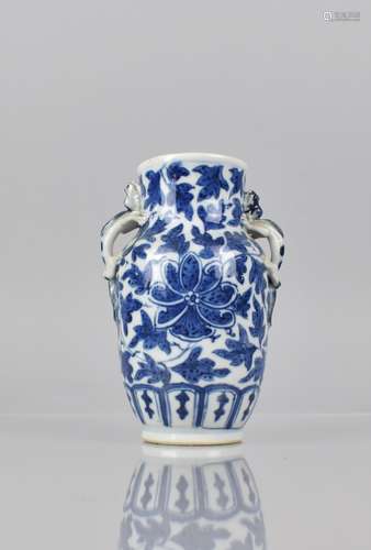 An 18th/19th Century Chinese Blue and White Vase decorated w...