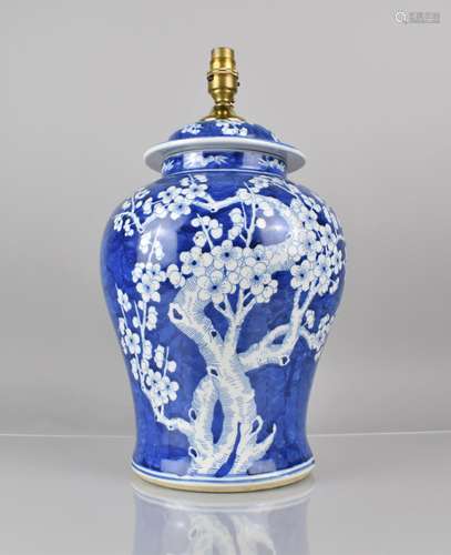 A Large 20th Century Chinese Prunus Pattern Temple Vase and ...