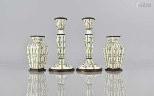A Pair of Late 19th Century French Porcelain and Bronze Moun...