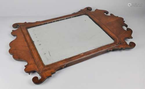 An Early 18th Century George II Walnut Framed Mirror with Fr...