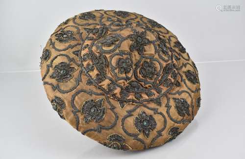 A Late 19th Century Ottoman Empire Silk Hat, Profusely Decor...