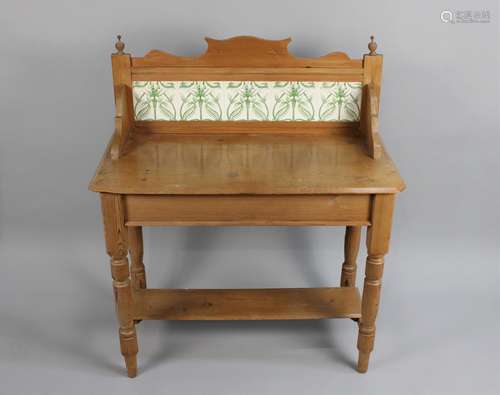 A Late Victorian/Edwardian Pine Washstand with Tiered Galler...