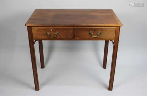 A Late 20th Century Two Drawer Side Table Made by Tony Morga...