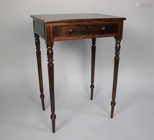 A Mid/Late 19th Century Small Mahogany Side Table with Singl...