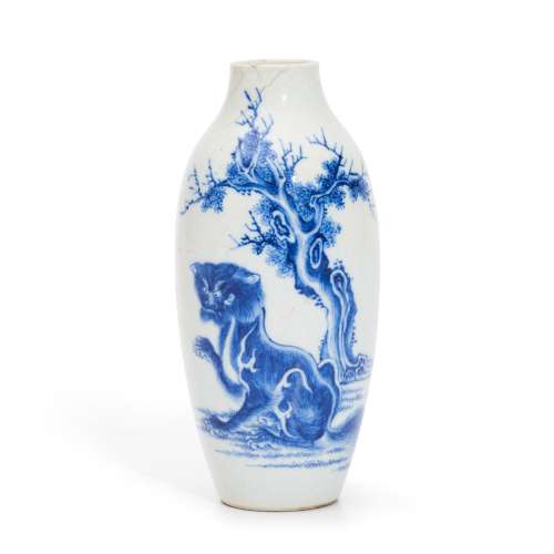 Blue and White Soft Paste Vase