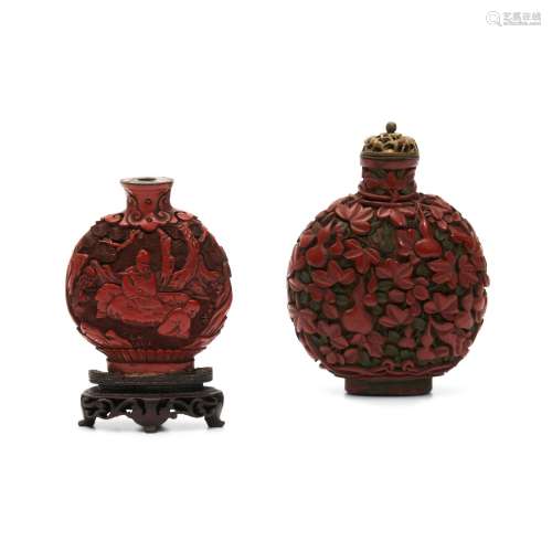 Two Lacquer Snuff Bottles