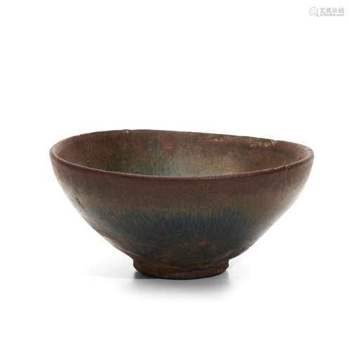 Hare's Fur-glazed Stoneware Tea Bowl